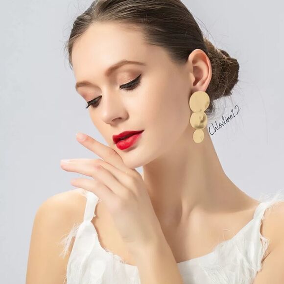 NEW Clip On Dangle Drop Earrings - Picture 7 of 10